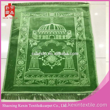 100% Polyester dày chạm nổi Mink Muslim Prayer Thảm